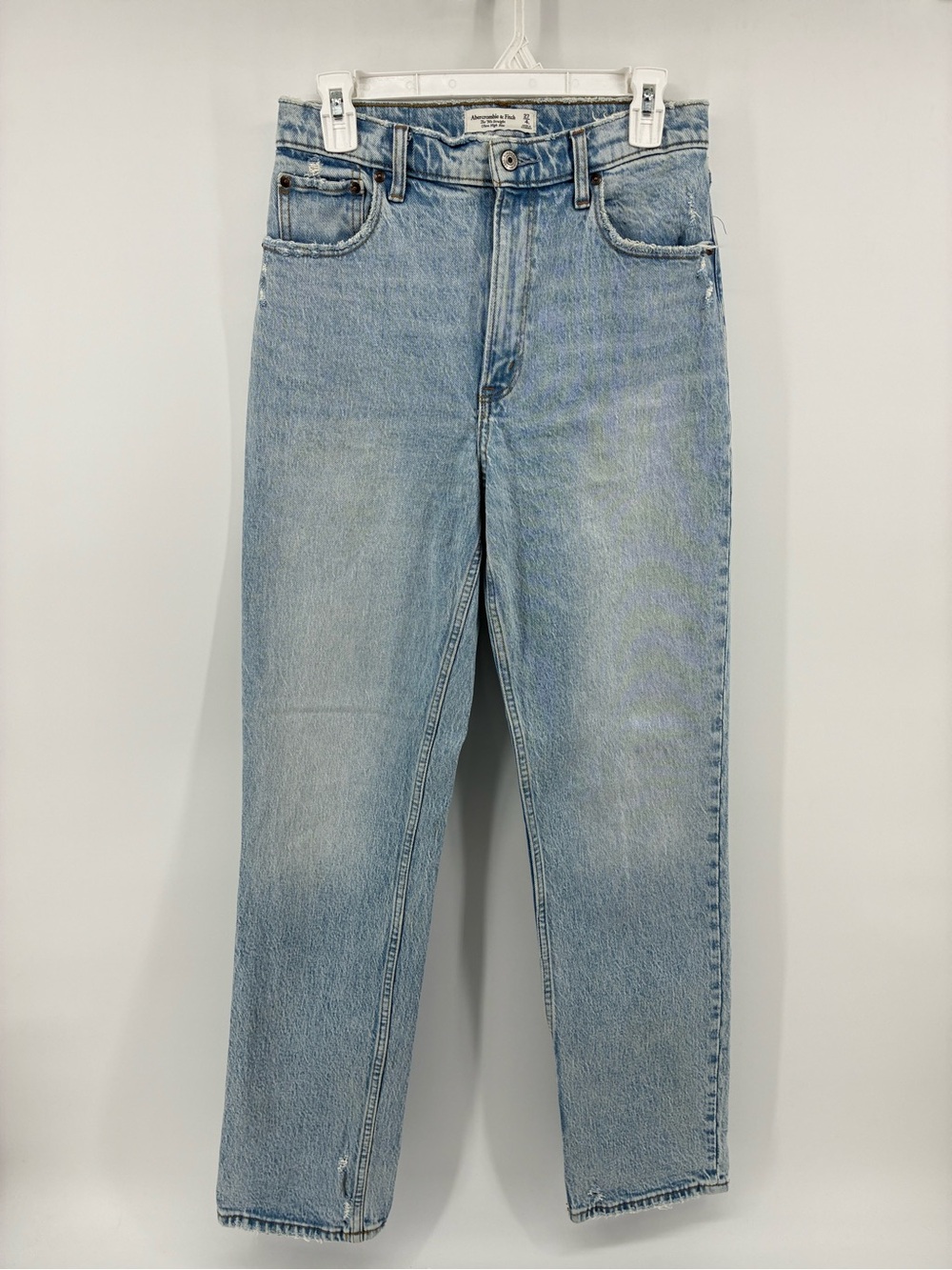 Abercrombie & Fitch Light Blue The 90s Straight Leg Ultra High Rise Jeans